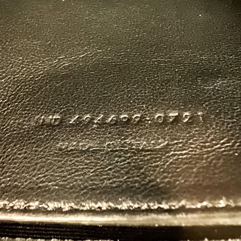 Saint Laurent (YSL) Black and Gold Patent Shoulder Bag -Worn 1X - Picture 15 of 16